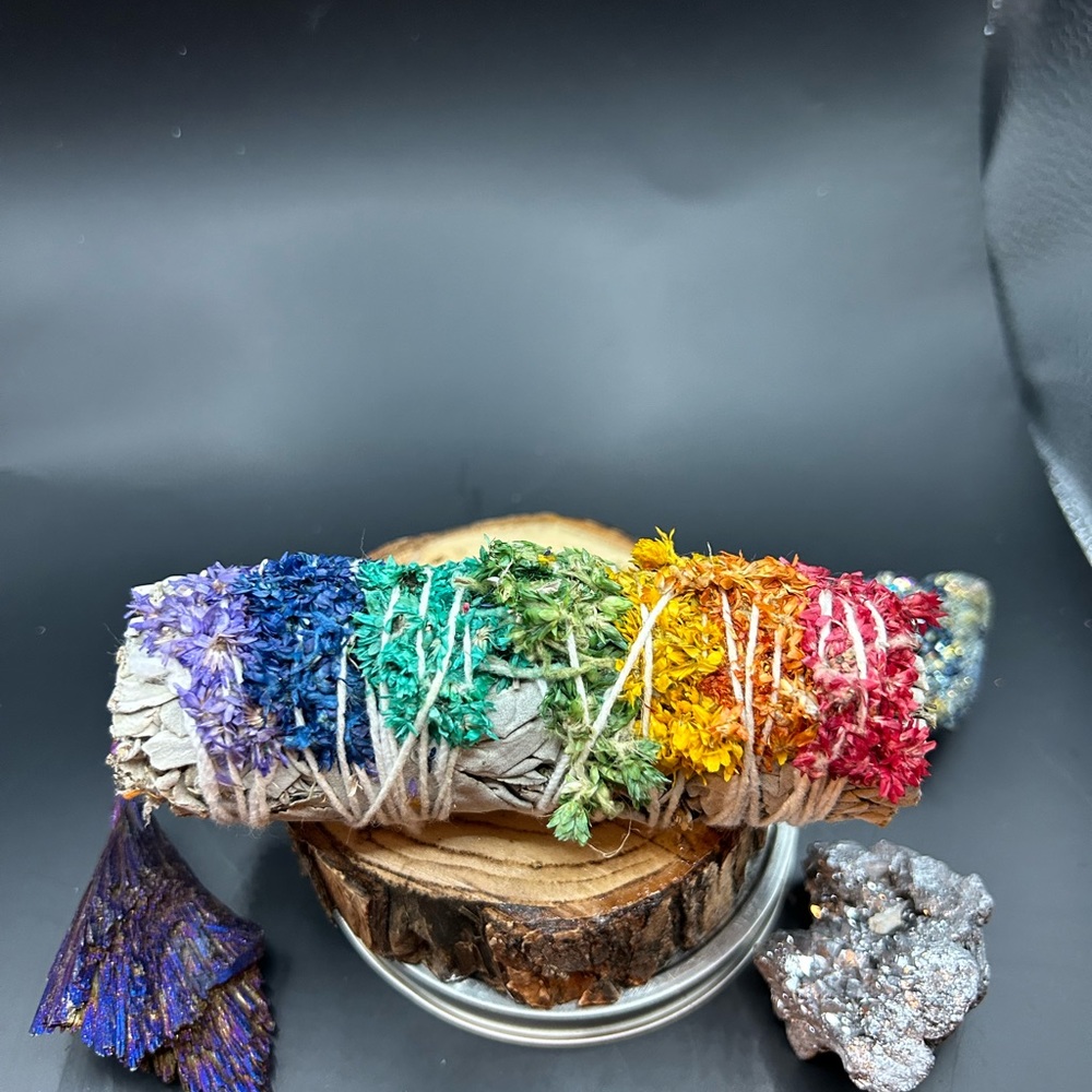 Chakra flower white sage